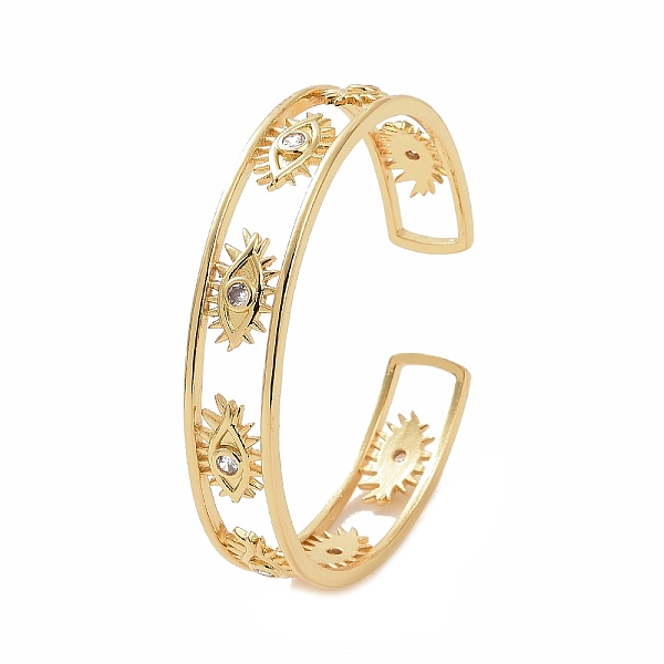 PandaHall Clear Cubic Zirconia Eye Open Cuff Bangle, Brass Jewelry for Women, Golden, Inner Diameter: 2-1/4 inch(5.8cm) Cubic Zirconia Clear
PandaHall Clear Cubic Zirconia Eye Open Cuff Bangle, Brass Jewelry for Women, Golden, Inner Diameter: 2-1/4 inch(5.8cm) Cubic Zirconia Clear
