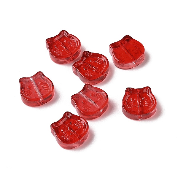 PandaHall Transparent Spray Painted Glass Beads, Cat, Red, 13.5x14x5mm, Hole: 1.2mm Glass Cat Shape Red
PandaHall Transparent Spray Painted Glass Beads, Cat, Red, 13.5x14x5mm, Hole: 1.2mm Glass Cat Shape Red