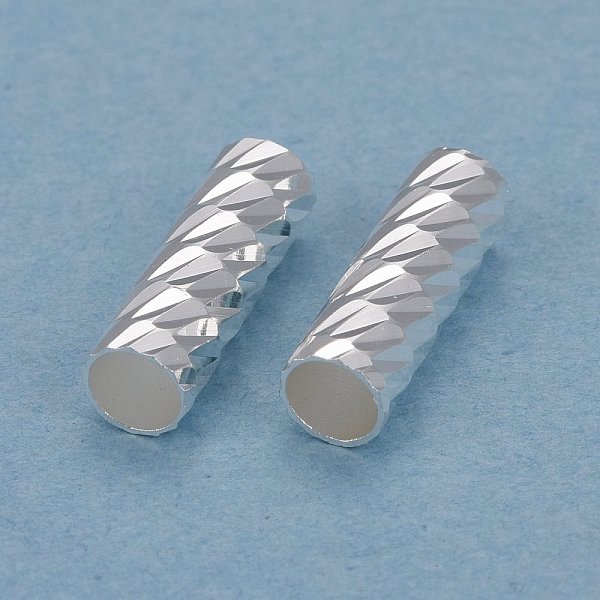 PandaHall Brass Tube Beads, Long-Lasting Plated, Faceted Tube, 925 Sterling Silver Plated, 12x4mm, Hole: 3mm Brass Tube
PandaHall Brass Tube Beads, Long-Lasting Plated, Faceted Tube, 925 Sterling Silver Plated, 12x4mm, Hole: 3mm Brass Tube