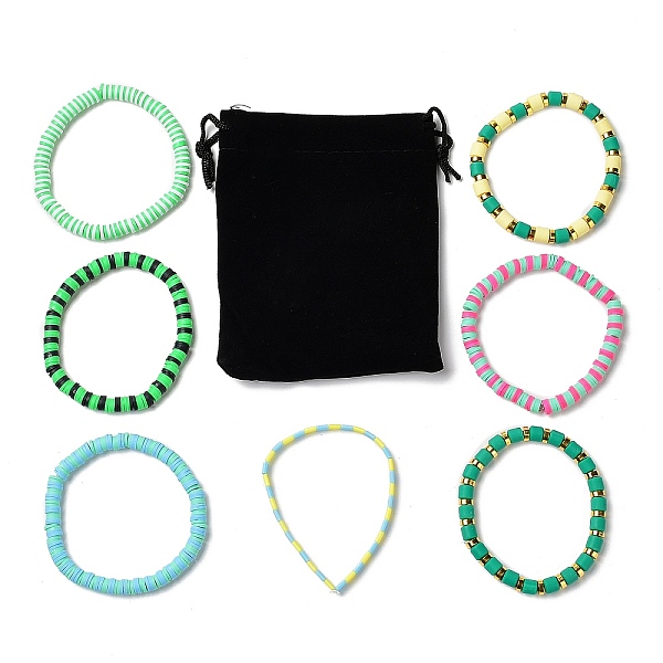 PandaHall 7Pcs 7 Style Polymer Clay Heishi Surfer Stretch Bracelets Set, Glass Seed Bracelets, Preppy Jewelry for Women, Green, Inner...
PandaHall 7Pcs 7 Style Polymer Clay Heishi Surfer Stretch Bracelets Set, Glass Seed Bracelets, Preppy Jewelry for Women, Green, Inner...