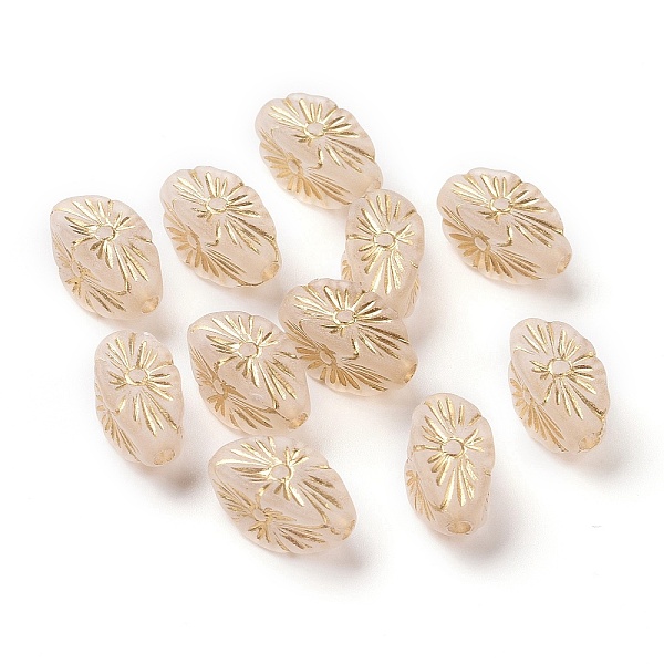 PandaHall Plating Acrylic Beads, Golden Metal Enlaced, Frosted, Oval with Flower, Moccasin, 14x10x7mm, Hole: 1.8mm, about 1190pcs/500g..., Orange
PandaHall Plating Acrylic Beads, Golden Metal Enlaced, Frosted, Oval with Flower, Moccasin, 14x10x7mm, Hole: 1.8mm, about 1190pcs/500g..., Orange