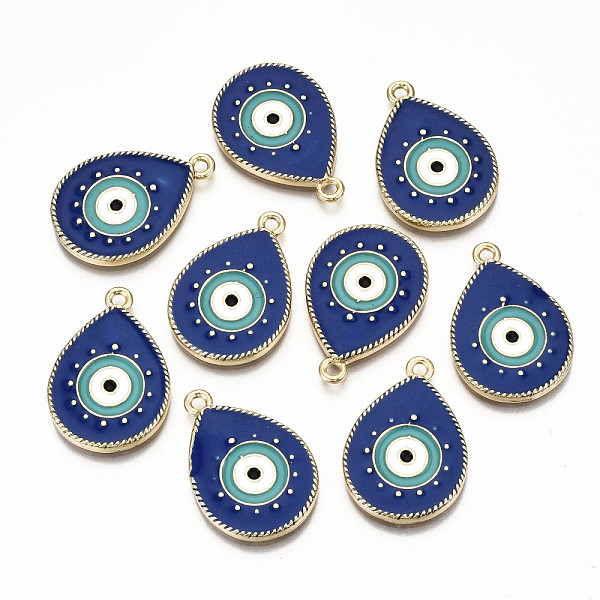 PandaHall Alloy Pendants, with Enamel, Cadmium Free & Nickel Free & Lead Free, Light Gold, Teardrop with Eye, Blue, 27.5x19x2.5mm, Hole...
PandaHall Alloy Pendants, with Enamel, Cadmium Free & Nickel Free & Lead Free, Light Gold, Teardrop with Eye, Blue, 27.5x19x2.5mm, Hole...