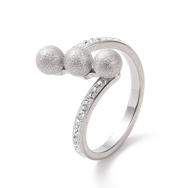 PandaHall Crystal Rhinestone Triple Round Ball Finger Ring, 304 Stainless Steel Jewelry for Women, Stainless Steel Color, US Size 6~9..., Clear
PandaHall Crystal Rhinestone Triple Round Ball Finger Ring, 304 Stainless Steel Jewelry for Women, Stainless Steel Color, US Size 6~9..., Clear