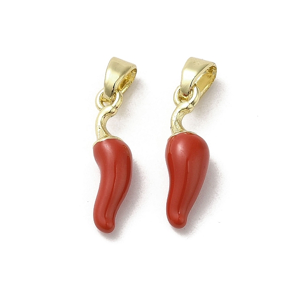 PandaHall Brass Enamel Pendants, Real 18K Gold Plated, Chili Charm, FireBrick, 16x4.5x4mm, Hole: 4x2.5mm Brass+Enamel Vegetables Red
PandaHall Brass Enamel Pendants, Real 18K Gold Plated, Chili Charm, FireBrick, 16x4.5x4mm, Hole: 4x2.5mm Brass+Enamel Vegetables Red