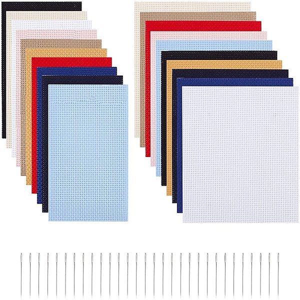 PandaHall 11CT Cross Stitch Fabric Sheets, Cloth Embroidery Fabric, for Making Garments Crafts, with Iron Sewing Needles, Mixed Color..., Multicolor
PandaHall 11CT Cross Stitch Fabric Sheets, Cloth Embroidery Fabric, for Making Garments Crafts, with Iron Sewing Needles, Mixed Color..., Multicolor