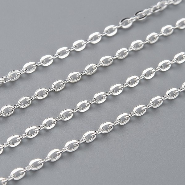 PandaHall Iron Cable Chains, Unwelded, with Spool, Flat Oval, Popular for Jewelry Making, Important Decoration, Silver Color Plated...
PandaHall Iron Cable Chains, Unwelded, with Spool, Flat Oval, Popular for Jewelry Making, Important Decoration, Silver Color Plated...