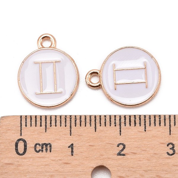 PandaHall Alloy Enamel Pendants, Cadmium Free & Lead Free, Flat Round with Constellation, Light Gold, White, Gemini, 15x12x2mm, Hole: 1.5mm...
PandaHall Alloy Enamel Pendants, Cadmium Free & Lead Free, Flat Round with Constellation, Light Gold, White, Gemini, 15x12x2mm, Hole: 1.5mm...
