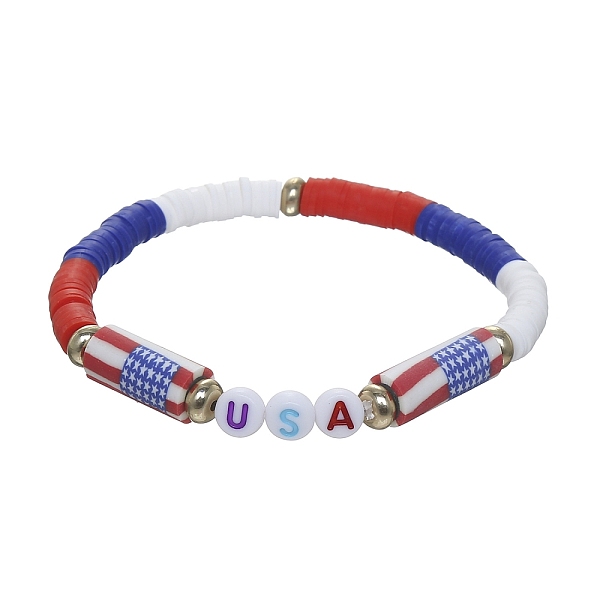 PandaHall Polymer Clay Hieshi Surfer Stretch Braclets, Preppy Bracelet for Independence Day, Colorful, Inner Diameter: 2 inch(5cm) Polymer...
PandaHall Polymer Clay Hieshi Surfer Stretch Braclets, Preppy Bracelet for Independence Day, Colorful, Inner Diameter: 2 inch(5cm) Polymer...
