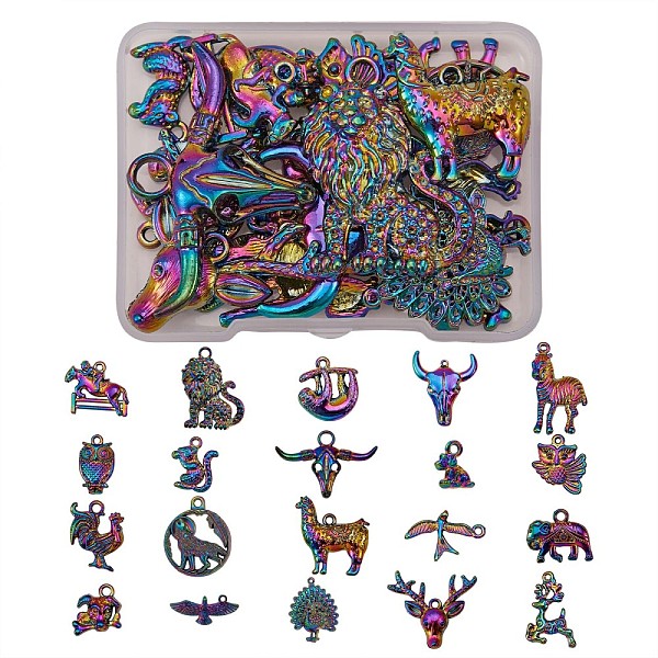 PandaHall 20 Pcs Animal Themed 316L Surgical Stainless Steel Pendants, Mixed Shapes, Rainbow Color, 24~38x23~37mm 316L Surgical Stainless...
PandaHall 20 Pcs Animal Themed 316L Surgical Stainless Steel Pendants, Mixed Shapes, Rainbow Color, 24~38x23~37mm 316L Surgical Stainless...