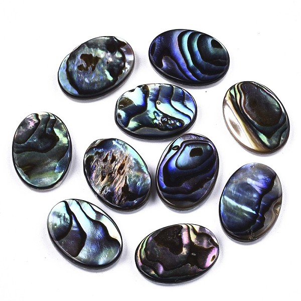 PandaHall Natural Abalone Shell/Paua Shell Cabochons, with Freshwater Shell, Oval, Colorful, 14x10x3mm Paua Shell Oval
PandaHall Natural Abalone Shell/Paua Shell Cabochons, with Freshwater Shell, Oval, Colorful, 14x10x3mm Paua Shell Oval