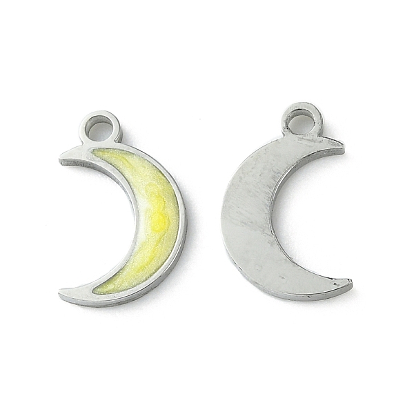 PandaHall 304 Stainless Steel Manual Polishing Charms, with Enamel, Moon, Stainless Steel Color, 11x7.5x1.5mm, Hole: 1.4mm Stainless..., Yellow
PandaHall 304 Stainless Steel Manual Polishing Charms, with Enamel, Moon, Stainless Steel Color, 11x7.5x1.5mm, Hole: 1.4mm Stainless..., Yellow