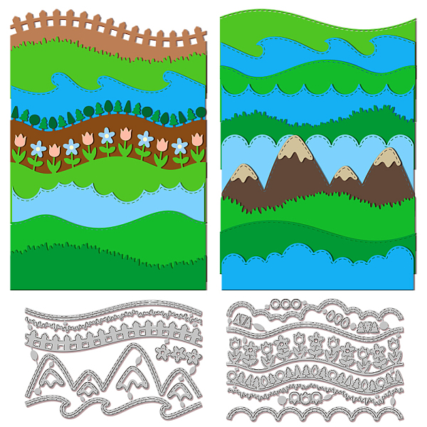 PandaHall GLOBLELAND Lace Border Cutting Dies for Card Making Metal Die Cuts Clouds Grass Trees Flowers Waves Cutting Dies Templates for...
PandaHall GLOBLELAND Lace Border Cutting Dies for Card Making Metal Die Cuts Clouds Grass Trees Flowers Waves Cutting Dies Templates for...