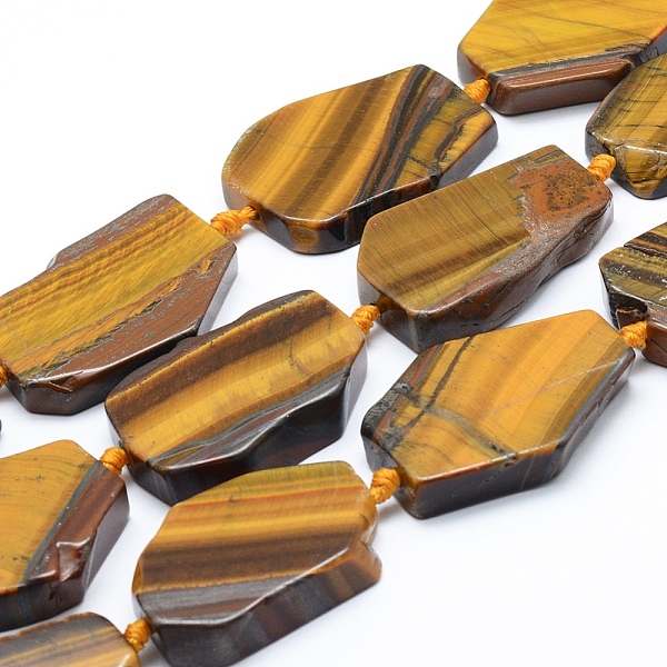 PandaHall Natural Tiger Eye Beads Strands, Flat Slab Beads, Nuggets, 28~40x24~34x7~8mm, Hole: 2mm, about 10pcs/strand, 15.35 inch(39cm)...
PandaHall Natural Tiger Eye Beads Strands, Flat Slab Beads, Nuggets, 28~40x24~34x7~8mm, Hole: 2mm, about 10pcs/strand, 15.35 inch(39cm)...