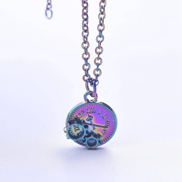 PandaHall Alloy Pendant Necklaces, Mechanical Clock, Rainbow Color, 19.69 inch(50cm) Alloy Clock
PandaHall Alloy Pendant Necklaces, Mechanical Clock, Rainbow Color, 19.69 inch(50cm) Alloy Clock