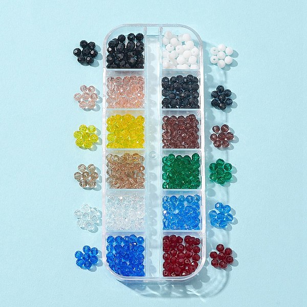 PandaHall 480Pcs 12 Colors Glass Beads Strands, Faceted(32 Facets), Round, Mixed Color, 4mm, Hole: 1mm, about 40Pcs/color Glass Round..., Multicolor
PandaHall 480Pcs 12 Colors Glass Beads Strands, Faceted(32 Facets), Round, Mixed Color, 4mm, Hole: 1mm, about 40Pcs/color Glass Round..., Multicolor