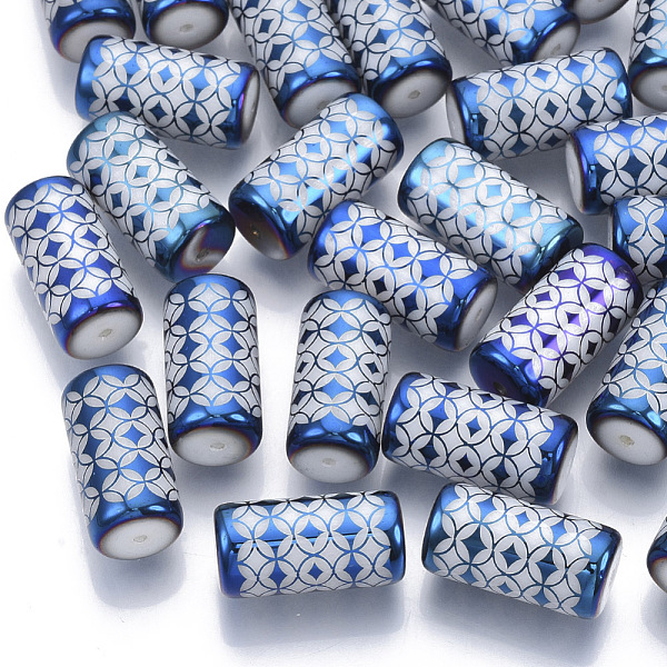 PandaHall Electroplate Glass Beads, Column with Flower Pattern, Dodger Blue, 20x10mm, Hole: 1.2mm, about 50pcs/bag Glass Flower Blue
PandaHall Electroplate Glass Beads, Column with Flower Pattern, Dodger Blue, 20x10mm, Hole: 1.2mm, about 50pcs/bag Glass Flower Blue
