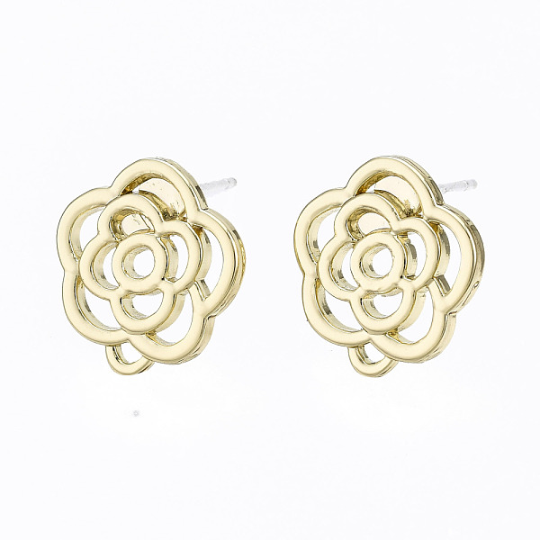 PandaHall Alloy Stud Earring Findings, with Loop and Steel Pin, Flower with Plastic Protective Cover, Light Gold, 13.5x12mm, Hole: 1mm, Pin...
PandaHall Alloy Stud Earring Findings, with Loop and Steel Pin, Flower with Plastic Protective Cover, Light Gold, 13.5x12mm, Hole: 1mm, Pin...