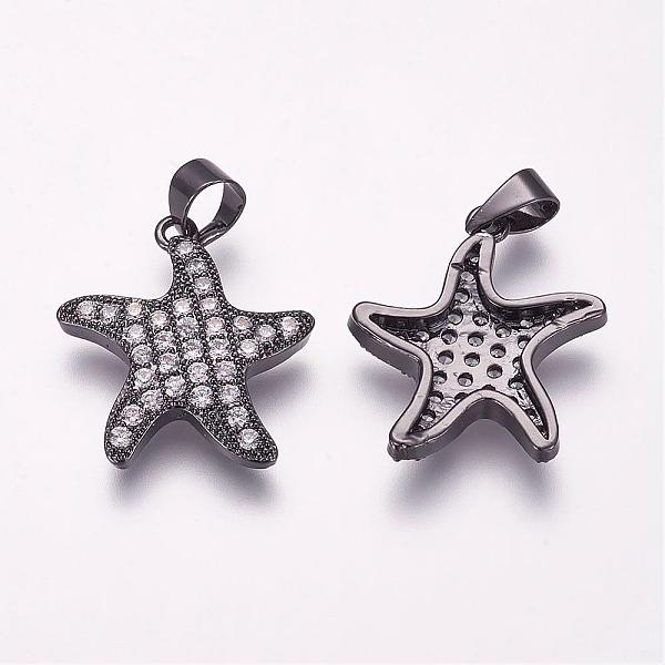 PandaHall Brass Micro Pave Cubic Zirconia Pendants, Starfish/Sea Stars, Gunmetal, 19x17.5x3mm, Hole: 3x5mm Brass+Cubic Zirconia Starfish
PandaHall Brass Micro Pave Cubic Zirconia Pendants, Starfish/Sea Stars, Gunmetal, 19x17.5x3mm, Hole: 3x5mm Brass+Cubic Zirconia Starfish