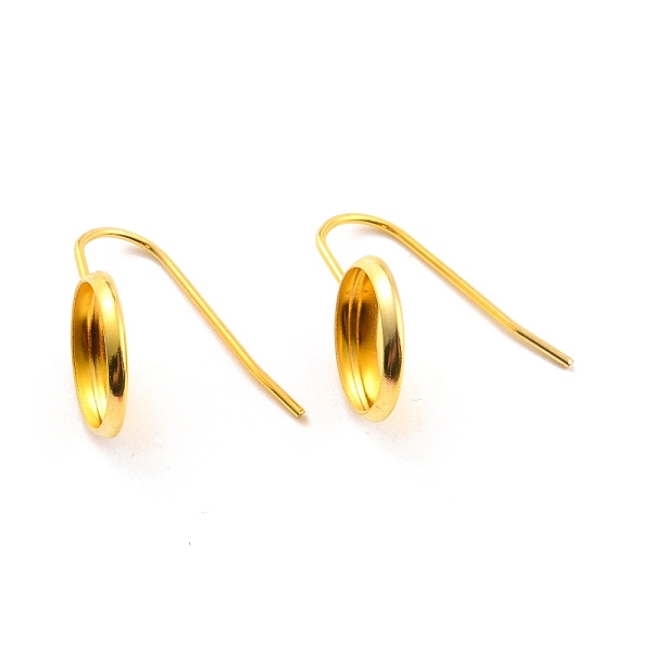 PandaHall 304 Stainless Steel Earring Hooks, with Cabochon Settings, Flat Round, Real 18K Gold Plated, 20mm, 21 Gauge, Pin: 0.7mm, Tray...
PandaHall 304 Stainless Steel Earring Hooks, with Cabochon Settings, Flat Round, Real 18K Gold Plated, 20mm, 21 Gauge, Pin: 0.7mm, Tray...