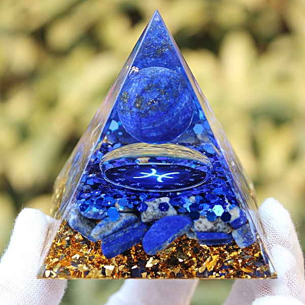 PandaHall Orgonite Pyramid Resin Energy Generators, Reiki Natural Lapis Lazuli Chips Inside for Home Office Desk Decoration, Pisces...
PandaHall Orgonite Pyramid Resin Energy Generators, Reiki Natural Lapis Lazuli Chips Inside for Home Office Desk Decoration, Pisces...