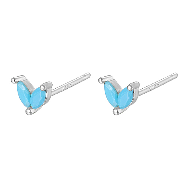 PandaHall Silver 925 Sterling Silver Micro Pave Cubic Zirconia Stud Earrings, Leaf, Cyan, 5.5mm Cubic Zirconia Leaf Cyan
PandaHall Silver 925 Sterling Silver Micro Pave Cubic Zirconia Stud Earrings, Leaf, Cyan, 5.5mm Cubic Zirconia Leaf Cyan