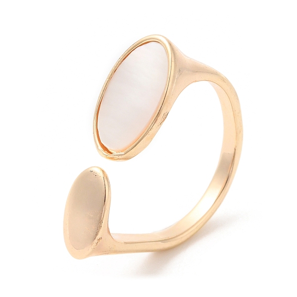PandaHall Natural Shell Oval Open Cuff Ring, Brass Ring for Women, Real 18K Gold Plated, Inner Diameter: 18.6mm Brass+Shell Oval
PandaHall Natural Shell Oval Open Cuff Ring, Brass Ring for Women, Real 18K Gold Plated, Inner Diameter: 18.6mm Brass+Shell Oval