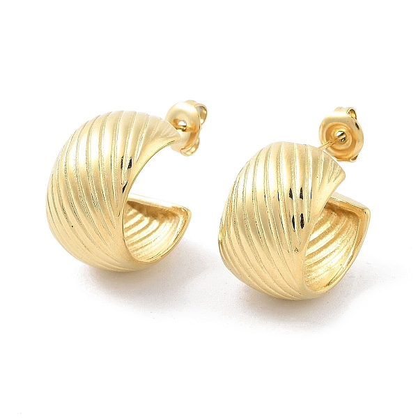 PandaHall 304 Stainless Steel Round Stud Earrings, Half Hoop Earrings, Real 14K Gold Plated, 19x12mm 304 Stainless Steel Round
PandaHall 304 Stainless Steel Round Stud Earrings, Half Hoop Earrings, Real 14K Gold Plated, 19x12mm 304 Stainless Steel Round