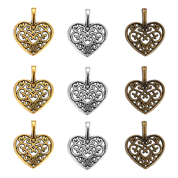 PandaHall Alloy Pendants, Cadmium Free & Lead Free, Heart, Mixed Color, 18x15x2mm, Hole: 2mm, 3 colors, 10pcs/color, 30pcs/box Alloy Heart
PandaHall Alloy Pendants, Cadmium Free & Lead Free, Heart, Mixed Color, 18x15x2mm, Hole: 2mm, 3 colors, 10pcs/color, 30pcs/box Alloy Heart