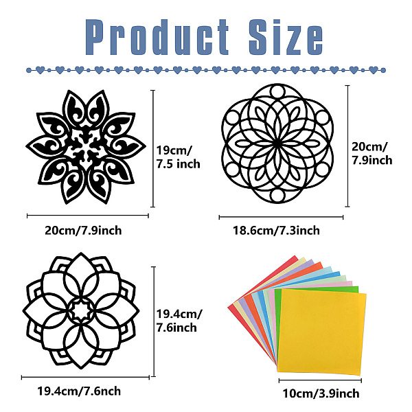 PandaHall GORGECRAFT 9 Styles Mandala Paper Suncatcher Kit Flower Pattern Window Decal Glass Effect Paper Suncatcher with 100Pcs 10 Colors..., Multicolor
PandaHall GORGECRAFT 9 Styles Mandala Paper Suncatcher Kit Flower Pattern Window Decal Glass Effect Paper Suncatcher with 100Pcs 10 Colors..., Multicolor