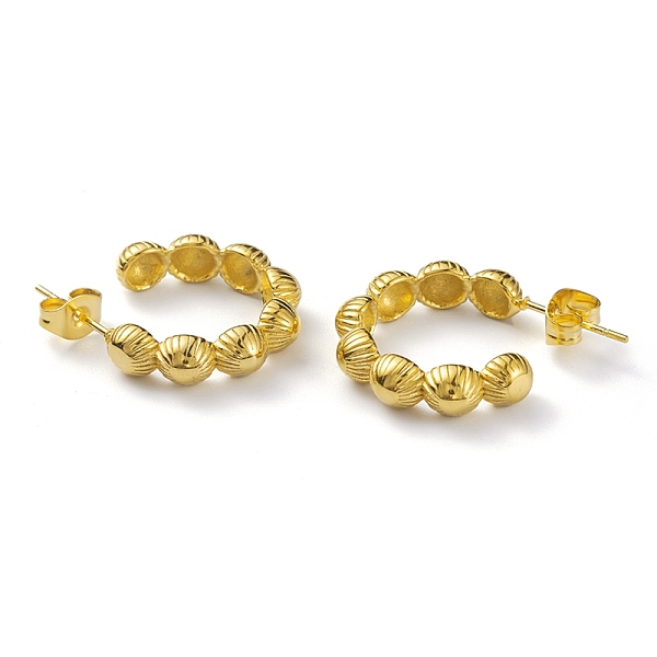 PandaHall 304 Stainless Steel Half Round Wrap Stud Earrings, Half Hoop Earrings for Women, Real 18K Gold Plated, 20.5x4.5mm, Pin: 0.6mm 304...
PandaHall 304 Stainless Steel Half Round Wrap Stud Earrings, Half Hoop Earrings for Women, Real 18K Gold Plated, 20.5x4.5mm, Pin: 0.6mm 304...