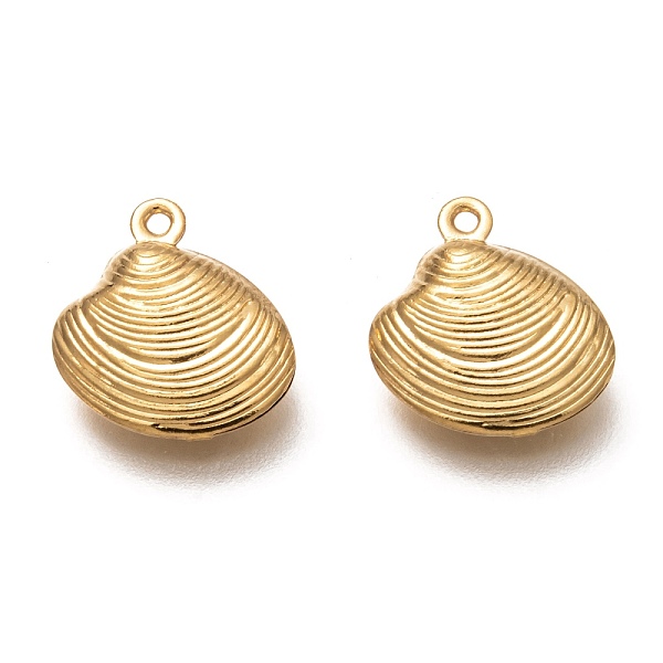 PandaHall 304 Stainless Steel Pendants, Shell Shape, Real 18K Gold Plated, 14x13x4mm, Hole: 1mm 304 Stainless Steel Shell Shape
PandaHall 304 Stainless Steel Pendants, Shell Shape, Real 18K Gold Plated, 14x13x4mm, Hole: 1mm 304 Stainless Steel Shell Shape