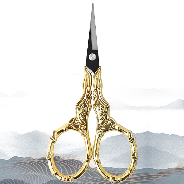 PandaHall Stainless Steel Scissors, Embroidery Scissors, Sewing Scissors, with Zinc Alloy Handle, Golden, 113x51mm Stainless Steel
PandaHall Stainless Steel Scissors, Embroidery Scissors, Sewing Scissors, with Zinc Alloy Handle, Golden, 113x51mm Stainless Steel
