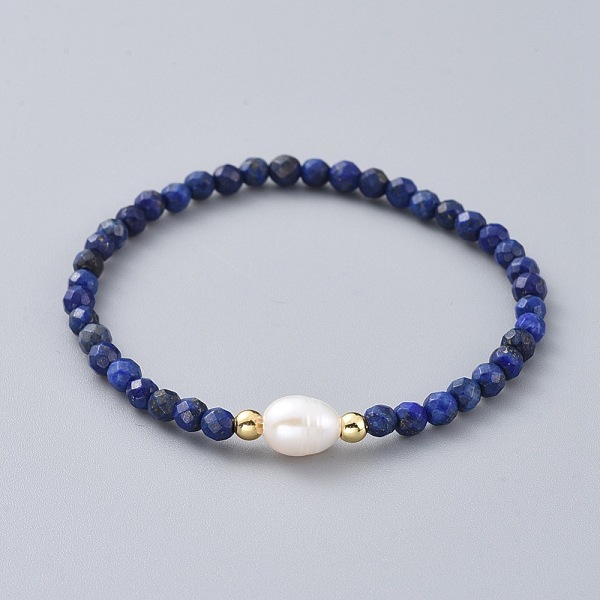PandaHall Natural Lapis Lazuli(Dyed) Beads Stretch Bracelets, with Brass Beads and Natural Pearl Beads, 2-1/2 inch(6.4cm) Lapis Lazuli
PandaHall Natural Lapis Lazuli(Dyed) Beads Stretch Bracelets, with Brass Beads and Natural Pearl Beads, 2-1/2 inch(6.4cm) Lapis Lazuli