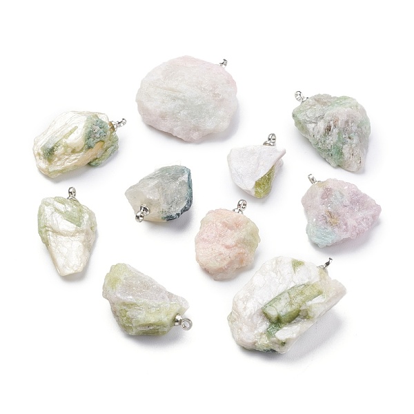 PandaHall Natural Green Tourmaline Pendants, Rough Raw Stone, with Brass Loop, Grade AAA, Long-Lasting Plated, Nuggets, Platinum...
PandaHall Natural Green Tourmaline Pendants, Rough Raw Stone, with Brass Loop, Grade AAA, Long-Lasting Plated, Nuggets, Platinum...