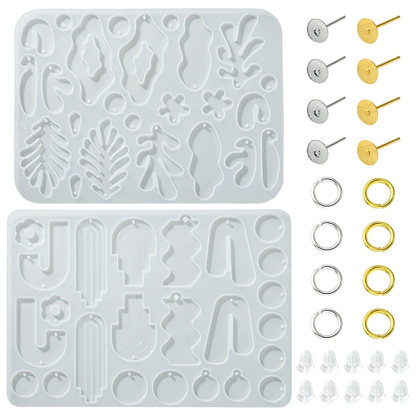 PandaHall 2Pcs 2 StyleLeaf & Tree Pendant Silicone Molds, Resin Casting Molds, with 60Pcs Iron Earring Hooks & 80Pcs Jump Rings, 100Pcs..., White
PandaHall 2Pcs 2 StyleLeaf & Tree Pendant Silicone Molds, Resin Casting Molds, with 60Pcs Iron Earring Hooks & 80Pcs Jump Rings, 100Pcs..., White