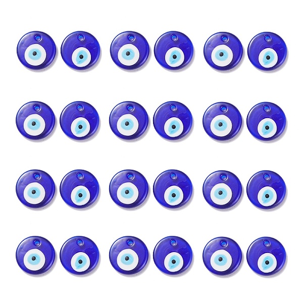 PandaHall Handmade Evil Eye Lampwork Pendants, Flat Round, 30x6.5mm, Hole: 4mmm, 24pcs/bag Lampwork Evil Eye Blue
PandaHall Handmade Evil Eye Lampwork Pendants, Flat Round, 30x6.5mm, Hole: 4mmm, 24pcs/bag Lampwork Evil Eye Blue