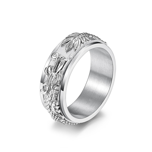 PandaHall Dragon Pattern Titanium Steel Rotating Finger Ring, Fidget Spinner Ring for Calming Worry Meditation, Stainless Steel Color, US...
PandaHall Dragon Pattern Titanium Steel Rotating Finger Ring, Fidget Spinner Ring for Calming Worry Meditation, Stainless Steel Color, US...
