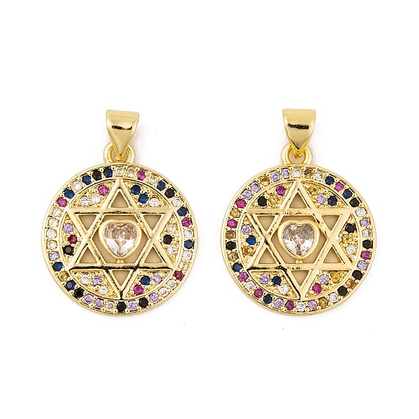 PandaHall Brass Micro Pave Cubic Zirconia Pendants, Real 18K Gold Plated Star of David Charms, Colorful, 21.5x19x3mm, Hole: 5x3.5mm...
PandaHall Brass Micro Pave Cubic Zirconia Pendants, Real 18K Gold Plated Star of David Charms, Colorful, 21.5x19x3mm, Hole: 5x3.5mm...