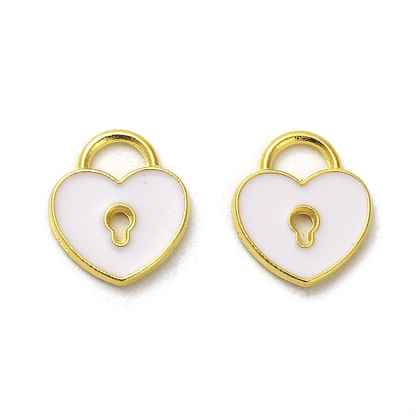 PandaHall Alloy Enamel Pendants, Golden, Heart Padlock Charm, White, 12.5x11x1mm, Hole: 3x4mm Alloy+Enamel Heart White
PandaHall Alloy Enamel Pendants, Golden, Heart Padlock Charm, White, 12.5x11x1mm, Hole: 3x4mm Alloy+Enamel Heart White
