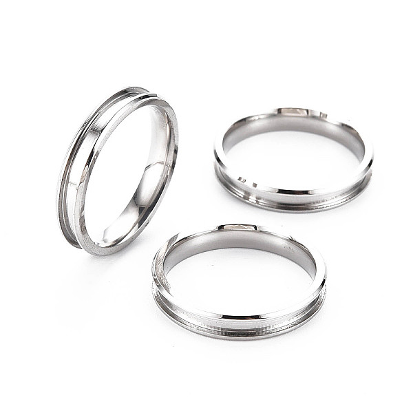 PandaHall 304 Stainless Steel Grooved Finger Ring Settings, Ring Core Blank, for Inlay Ring Jewelry Making, Stainless Steel Color, Inner...
PandaHall 304 Stainless Steel Grooved Finger Ring Settings, Ring Core Blank, for Inlay Ring Jewelry Making, Stainless Steel Color, Inner...