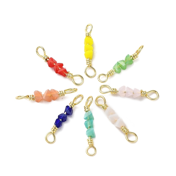 PandaHall 3 Faceted Glass Beads Connector Charms, Polygon Links with Rack Plating Brass Wire Double Loops, Lead Free & Cadmium Free, Real..., Multicolor
PandaHall 3 Faceted Glass Beads Connector Charms, Polygon Links with Rack Plating Brass Wire Double Loops, Lead Free & Cadmium Free, Real..., Multicolor