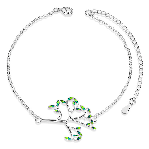 PandaHall SHEGRACE Rhodium Plated 925 Sterling Silver Link Bracelets, with Epoxy Resin, Tree, Yellow Green, 6-1/2 inch(16.5cm) Sterling...
PandaHall SHEGRACE Rhodium Plated 925 Sterling Silver Link Bracelets, with Epoxy Resin, Tree, Yellow Green, 6-1/2 inch(16.5cm) Sterling...