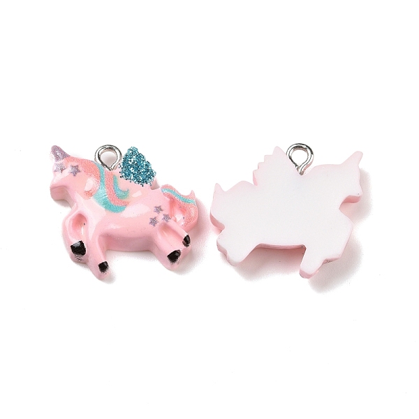PandaHall Opaque Resin Pendants, with Glitter Powder and Platinum Tone Iron Loops, Unicorn Charm, Colorful, 19x19.5x5mm, Hole: 2mm..., Pink
PandaHall Opaque Resin Pendants, with Glitter Powder and Platinum Tone Iron Loops, Unicorn Charm, Colorful, 19x19.5x5mm, Hole: 2mm..., Pink