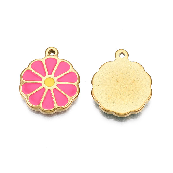 PandaHall 304 Stainless Steel Enamel Pendants, Real 18K Gold Plated, Flower, Hot Pink, 22x18.5x3mm, Hole: 1.6mm Stainless Steel+Enamel...
PandaHall 304 Stainless Steel Enamel Pendants, Real 18K Gold Plated, Flower, Hot Pink, 22x18.5x3mm, Hole: 1.6mm Stainless Steel+Enamel...