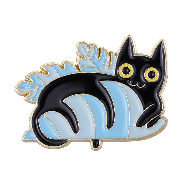 PandaHall Cat with Plant Enamel Pin, Alloy Animal Brooch for Clothes Backpack, Light Sky Blue, 30x19.3mm, Alloy+Enamel
PandaHall Cat with Plant Enamel Pin, Alloy Animal Brooch for Clothes Backpack, Light Sky Blue, 30x19.3mm, Alloy+Enamel