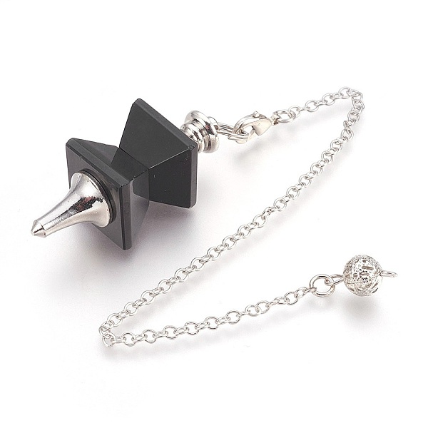 PandaHall Natural Black Agate Dowsing Pendulums, with Platinum Tone Brass Findings, Trapezoid, 235mm, Hole: 2mm Black Agate Trapezoid Black
PandaHall Natural Black Agate Dowsing Pendulums, with Platinum Tone Brass Findings, Trapezoid, 235mm, Hole: 2mm Black Agate Trapezoid Black