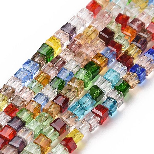 PandaHall Transparent Glass Bead Strands, Faceted, Square, Colorful, 2~2.5x2~2.5x2~2.5mm, Hole: 0.8mm, about 180pcs/strand, 16.93''(43cm)...
PandaHall Transparent Glass Bead Strands, Faceted, Square, Colorful, 2~2.5x2~2.5x2~2.5mm, Hole: 0.8mm, about 180pcs/strand, 16.93''(43cm)...