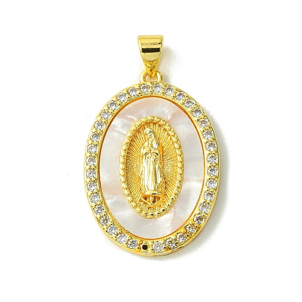 PandaHall Real 18K Gold Plated Brass Micro Pave Clear Cubic Zirconia Pendants, with Shell, Virgin, Oval, 28x19x2.5mm, Hole: 3.5mm...
PandaHall Real 18K Gold Plated Brass Micro Pave Clear Cubic Zirconia Pendants, with Shell, Virgin, Oval, 28x19x2.5mm, Hole: 3.5mm...