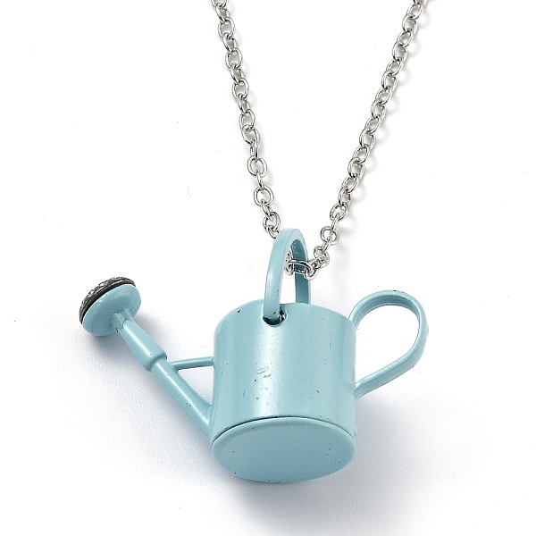 PandaHall Alloy Enamel Pendant Necklaces, with Lobster Claw Clasps, Watering Pot/Watering Can, Platinum, Sky Blue, 20 inch(51cm) Alloy
PandaHall Alloy Enamel Pendant Necklaces, with Lobster Claw Clasps, Watering Pot/Watering Can, Platinum, Sky Blue, 20 inch(51cm) Alloy