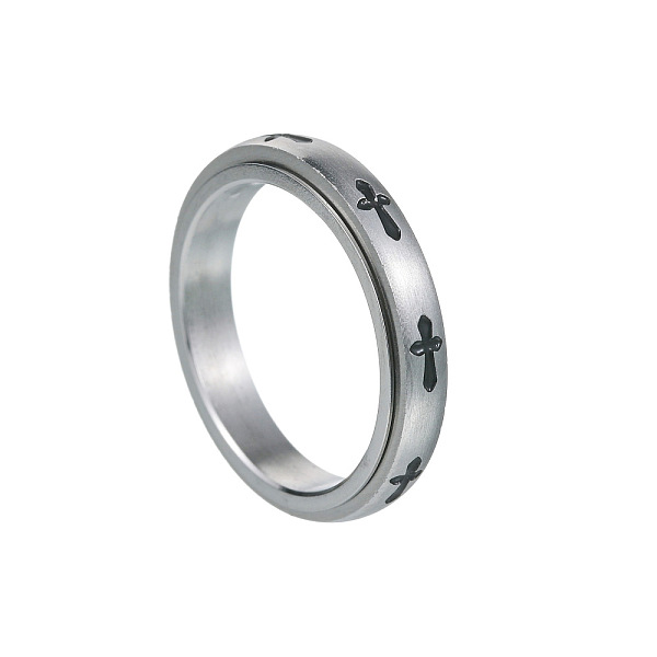 PandaHall Cross Titanium Steel Rotating Finger Ring, Fidget Spinner Ring for Calming Worry Meditation, Stainless Steel Color, US Size 9...
PandaHall Cross Titanium Steel Rotating Finger Ring, Fidget Spinner Ring for Calming Worry Meditation, Stainless Steel Color, US Size 9...